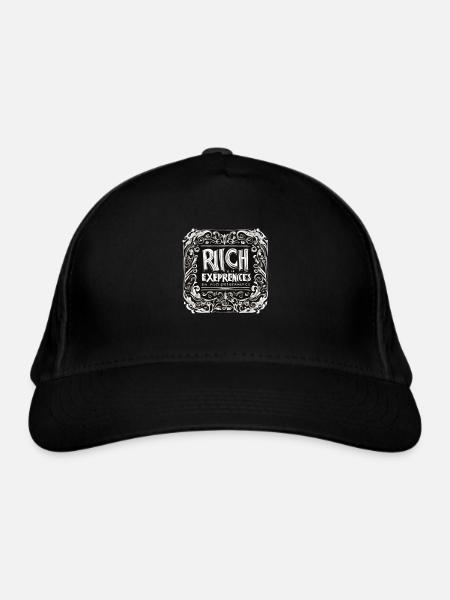 Riche en expérience - Casquette classique bio - noir - Devant