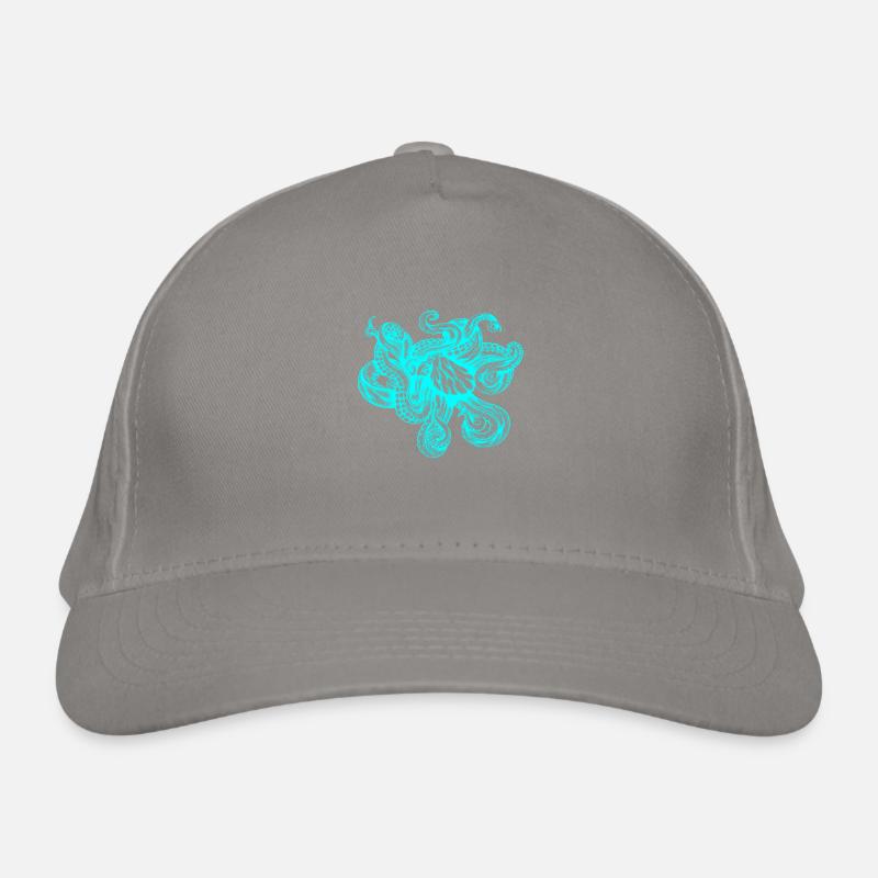 Kraken (neon) Organic Baseball Cap
