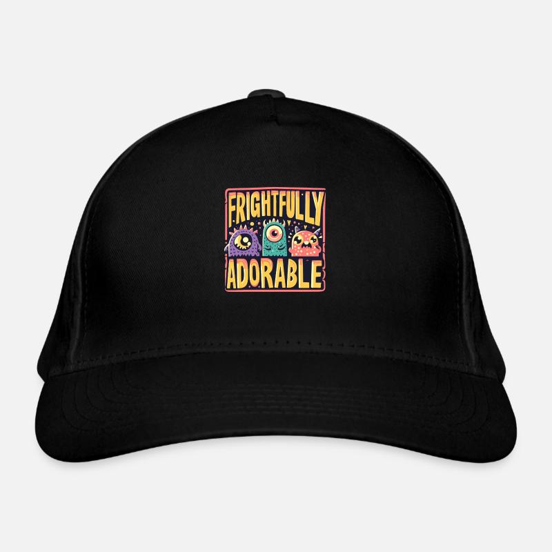 FRIGHTFULLY ADORABLE - Organic Baseball Cap - black