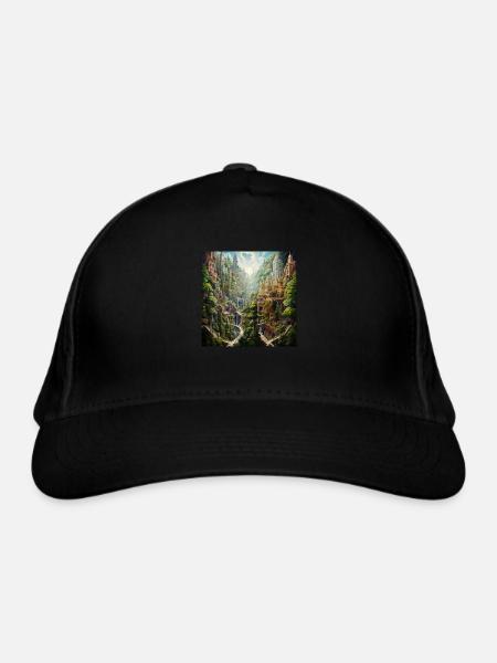Babylon Valley - Organic Baseball Cap - black - Front