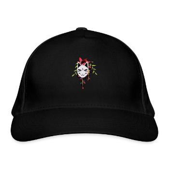 Fox Mask Japan Design - Organic Baseball Cap - black - Front