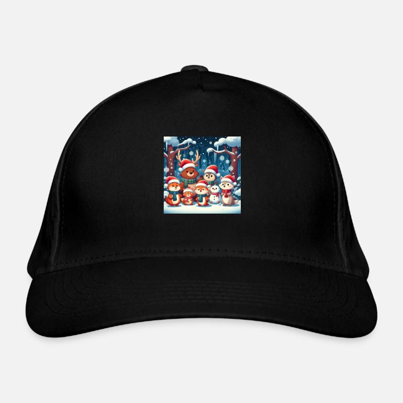 Weihnachtstiere Bio-Baseballkappe