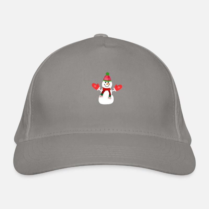 Weihnachts-Schneemann Bio-Baseballkappe