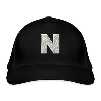 N, lettre, lettre N, initiale, initiale N, monogramme, - Casquette classique bio - noir - Devant