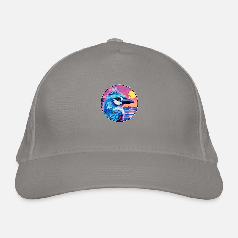 Blauer Eichelhäher Buntes Aquarell Cartoon Kawaii Tier Bio-Baseballkappe