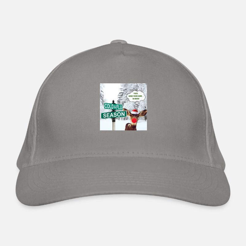 Oh Deer - Rudolf Weihnachtsdesign Bio-Baseballkappe