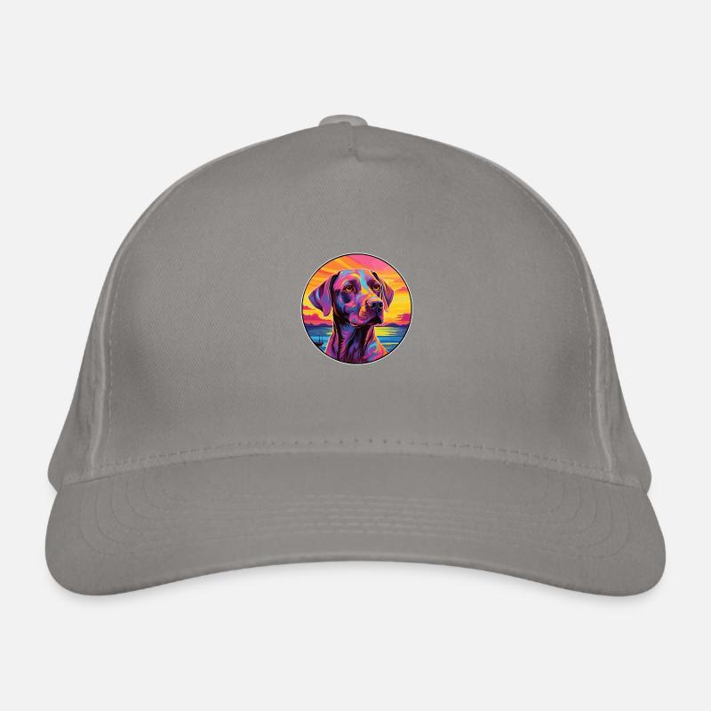 Burgos Pointer Chien Race Coloré Dessin Animé Watercol Casquette classique bio