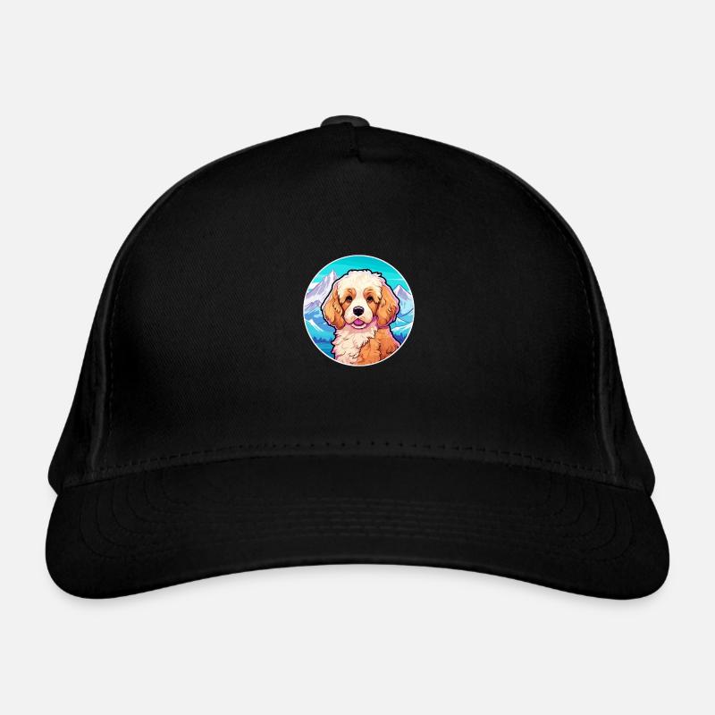 Cavapoo chien race dessin animé Kawaii aquarelle Casquette classique bio