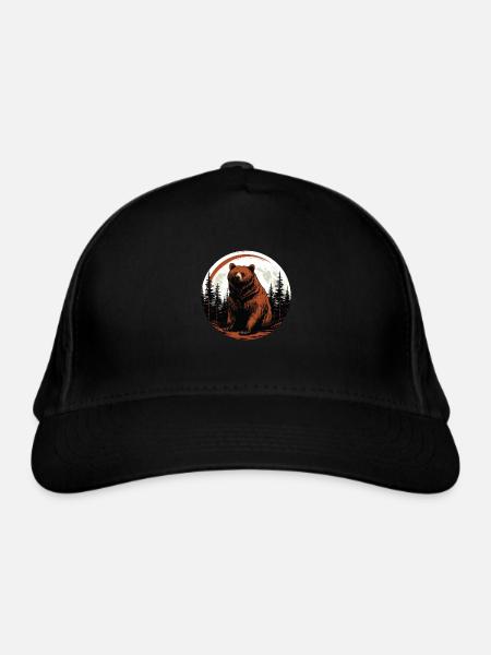Ours sauvage - Casquette classique bio - noir - Devant