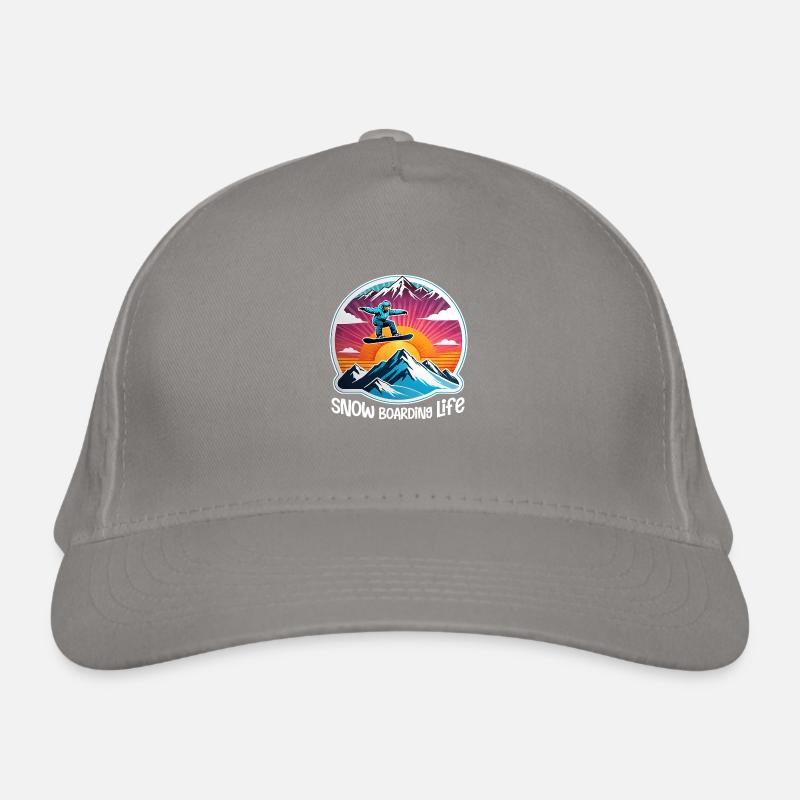 Snowboarding, snow and skiing Organic Baseball Cap