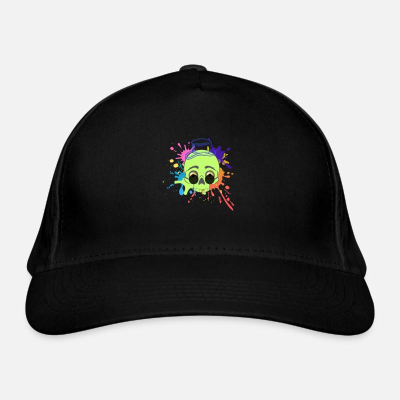 Splash Skull Organic Baseball Cap