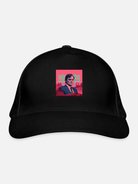 Homme politique italien vaporwave « pippuzzo » - Casquette classique bio - noir - Devant