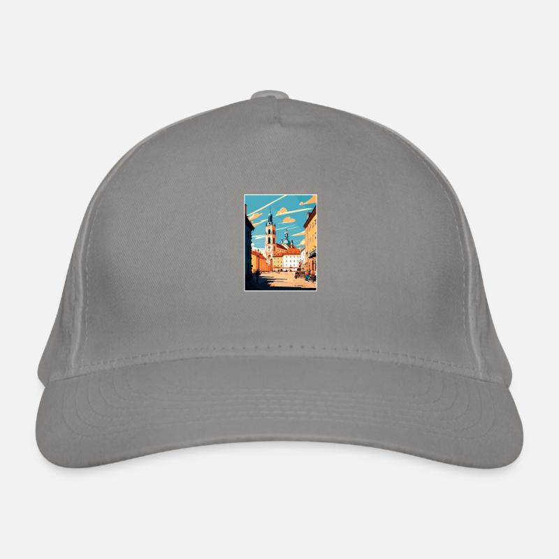 Ceske Budejovice République tchèque Affiche de voyage Casquette classique bio
