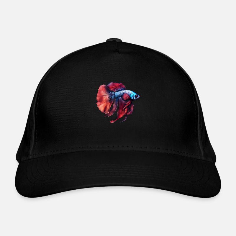 Siamese betta fish Organic Baseball Cap