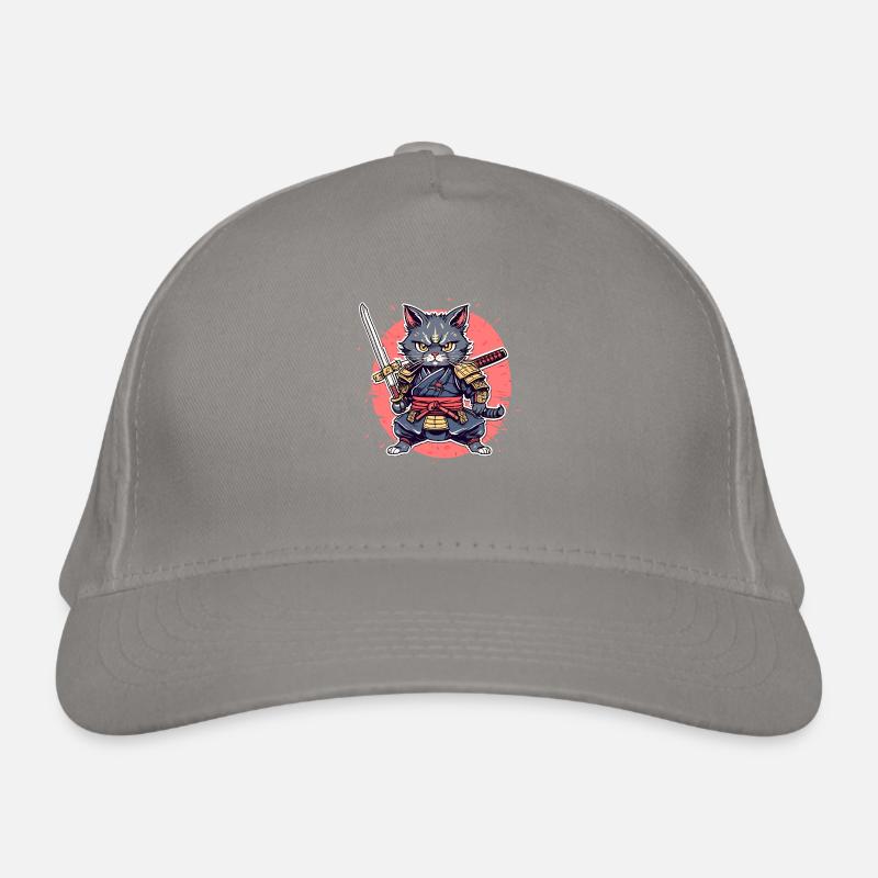 Chat samouraï #32 Casquette classique bio