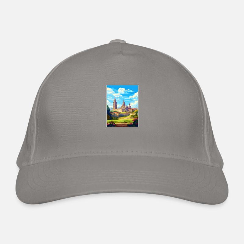 Saint-Jacques-de-Compostelle Espagne Affiche de voyage Vintage Casquette classique bio
