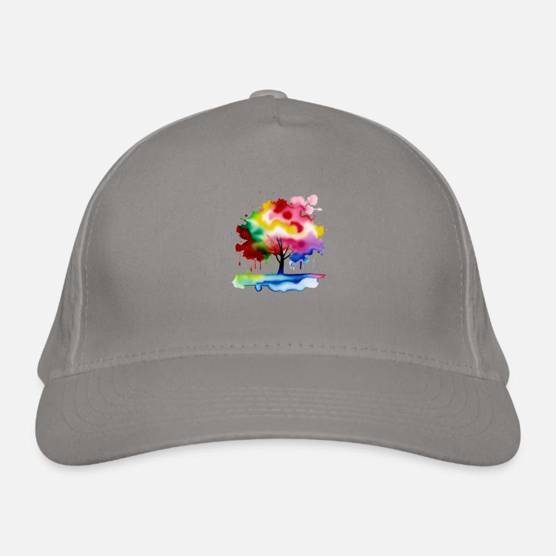 Tree - color splash Organic Baseball Cap