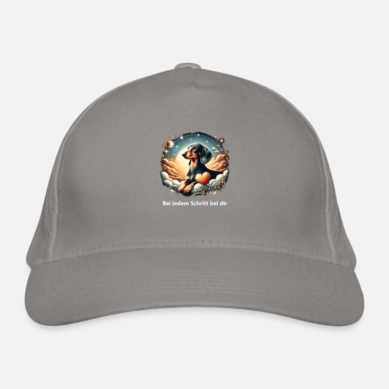 Teckel sur le pont arc-en-ciel Casquette classique bio