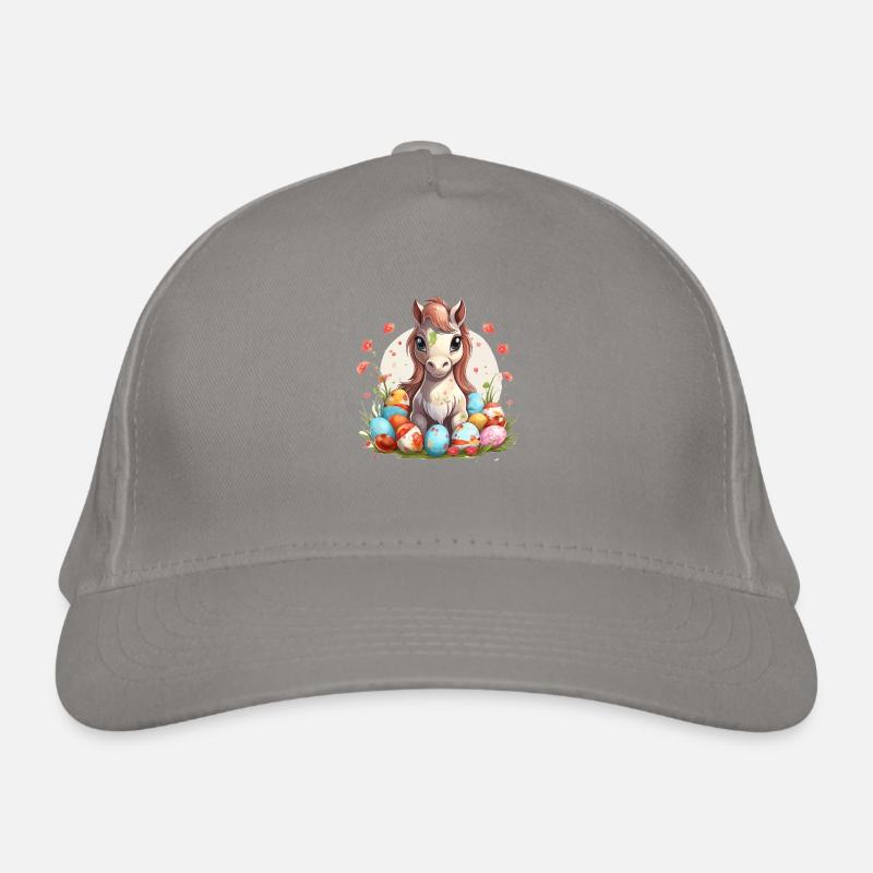 Ostereier mit Pony Bio-Baseballkappe