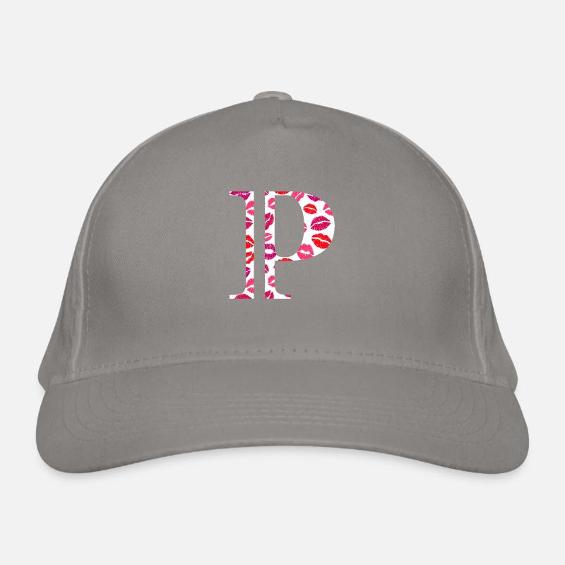 Lettre p bisous Casquette classique bio