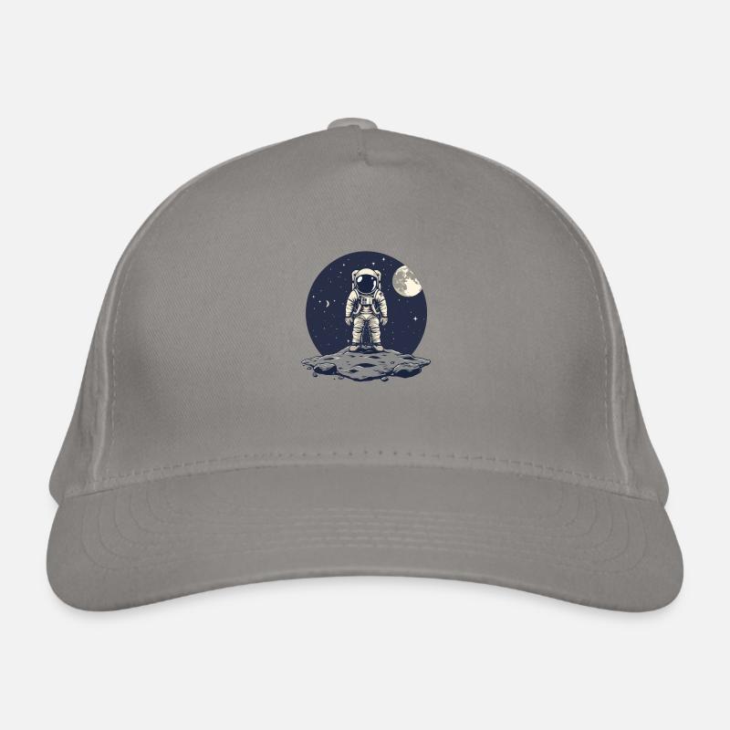 Astronaut Frontal Asteroid Moon Background Organic Baseball Cap