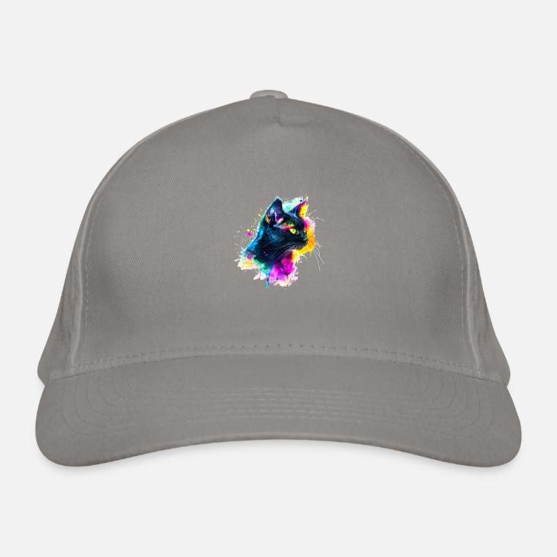 Chat Noir, black cat Casquette classique bio