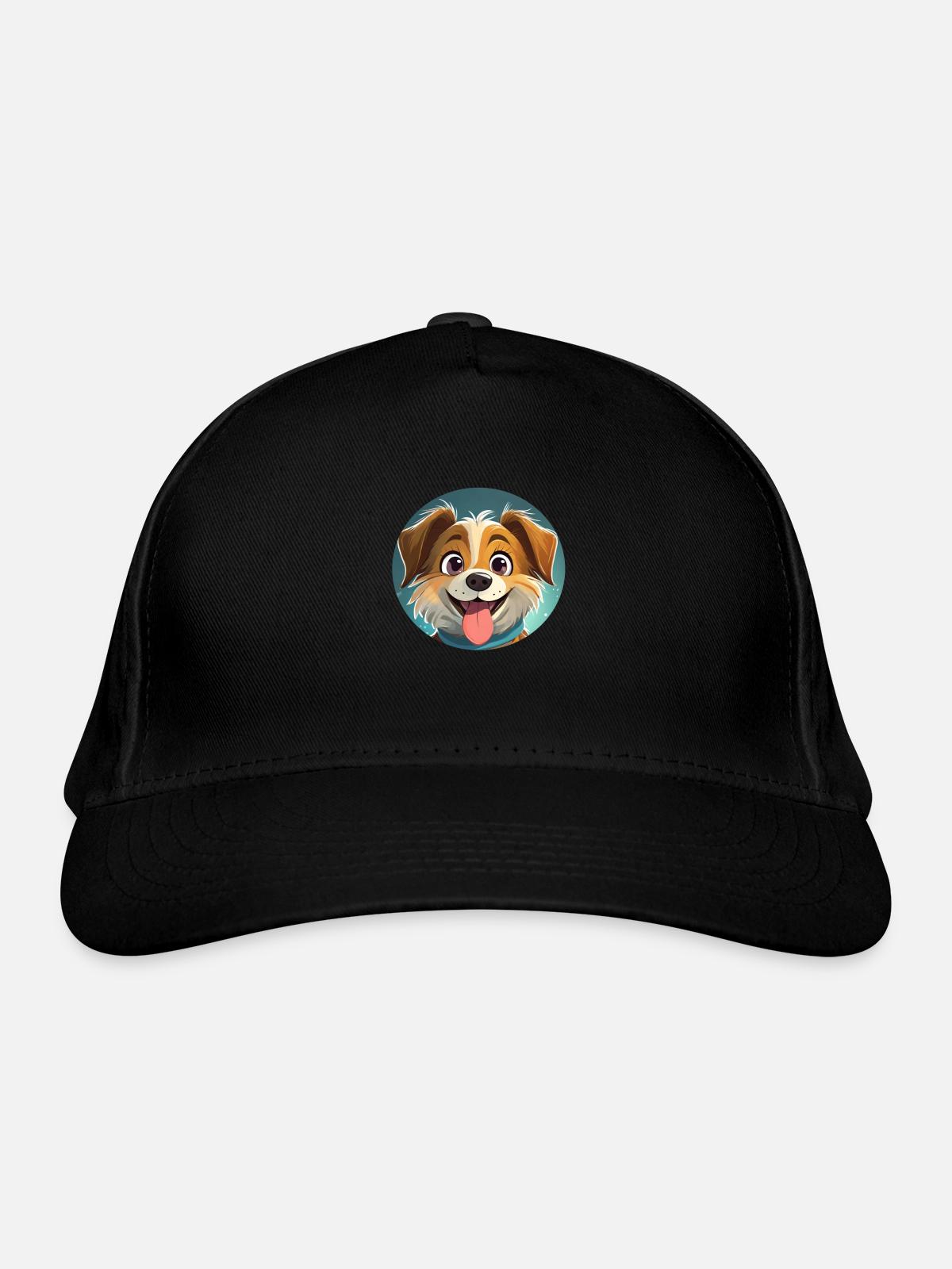 Comic Dog - Organic Baseball Cap - black - Front
