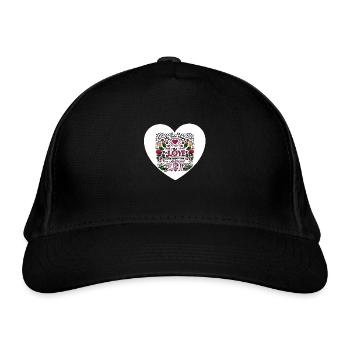 LOVE DOESN'T COME I'M LOOKING FOR YOU - Organic Baseball Cap - black - Front