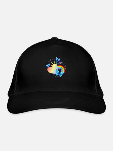 Pride Love - Bio-Baseballkappe - Schwarz - Vorne