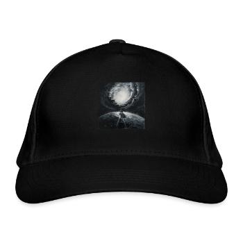 Dunkler Raum - Bio-Baseballkappe - Schwarz - Vorne
