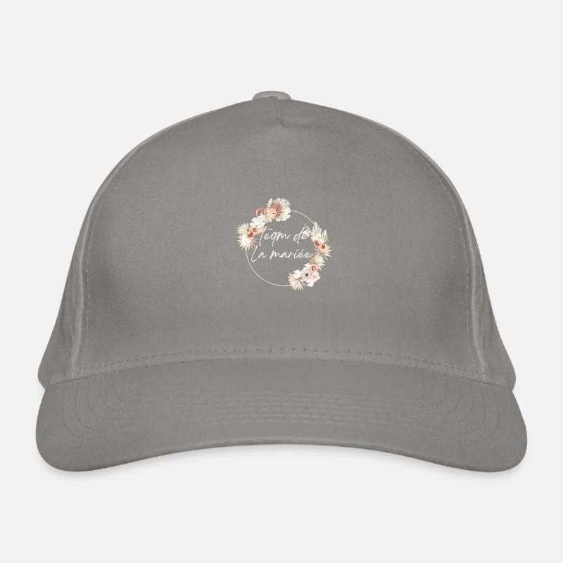 Brautteam Krone Boho Blumen Bio-Baseballkappe