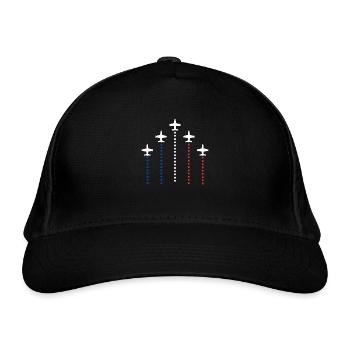 Patrouille de France meeting aérien en formation - Casquette classique bio - noir - Devant