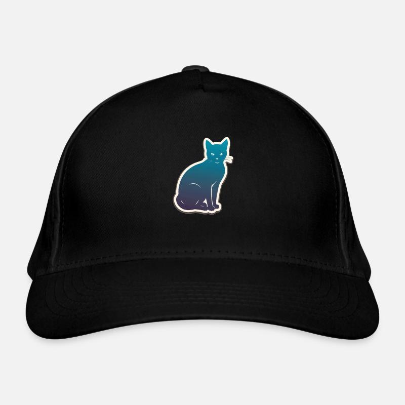 Katze Silhouette Bio-Baseballkappe