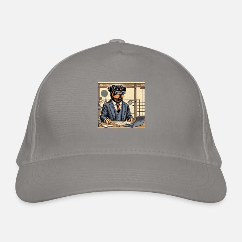 Rottweiler au bureau - Ukiyo-e Style Casquette classique bio