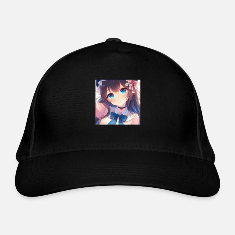 Anime Blue Eyes Organic Baseball Cap