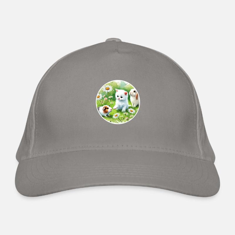 Cochons d’Inde, lapins et chatons Casquette classique bio