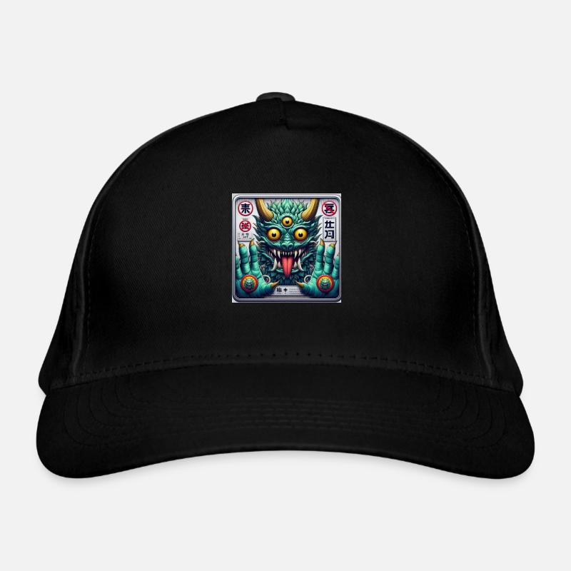 Monstre japonais Dragon - Casquette classique bio - noir