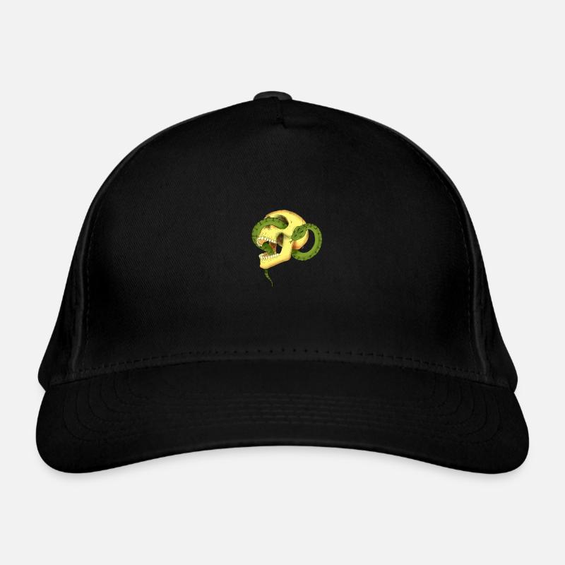 Skull with snake Organic Baseball Cap