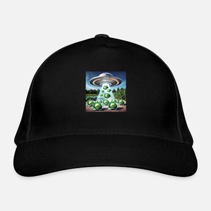 UFO & Cabbage - Green Invasion Organic Baseball Cap