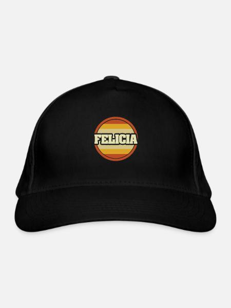Felicia comme prénom - Casquette classique bio - noir - Devant