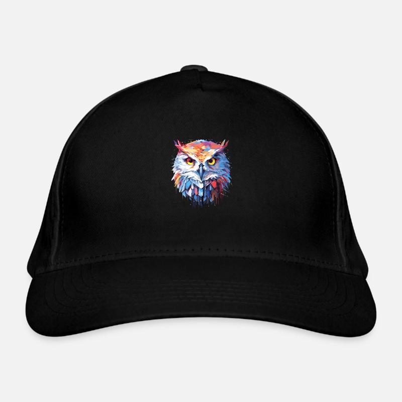 hibou oiseau animal nature liberté faune abstrait Casquette classique bio