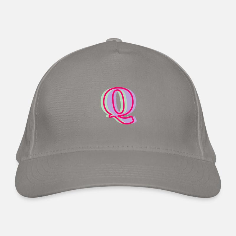 Multi-coloured letter q Organic Baseball Cap