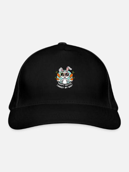 Joyeuses Pâques, Carrot My Way ! - Casquette classique bio - noir - Devant