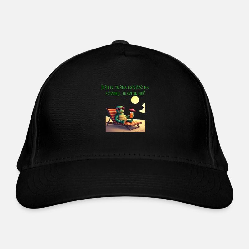 Entspannte Schildkröte Bio-Baseballkappe