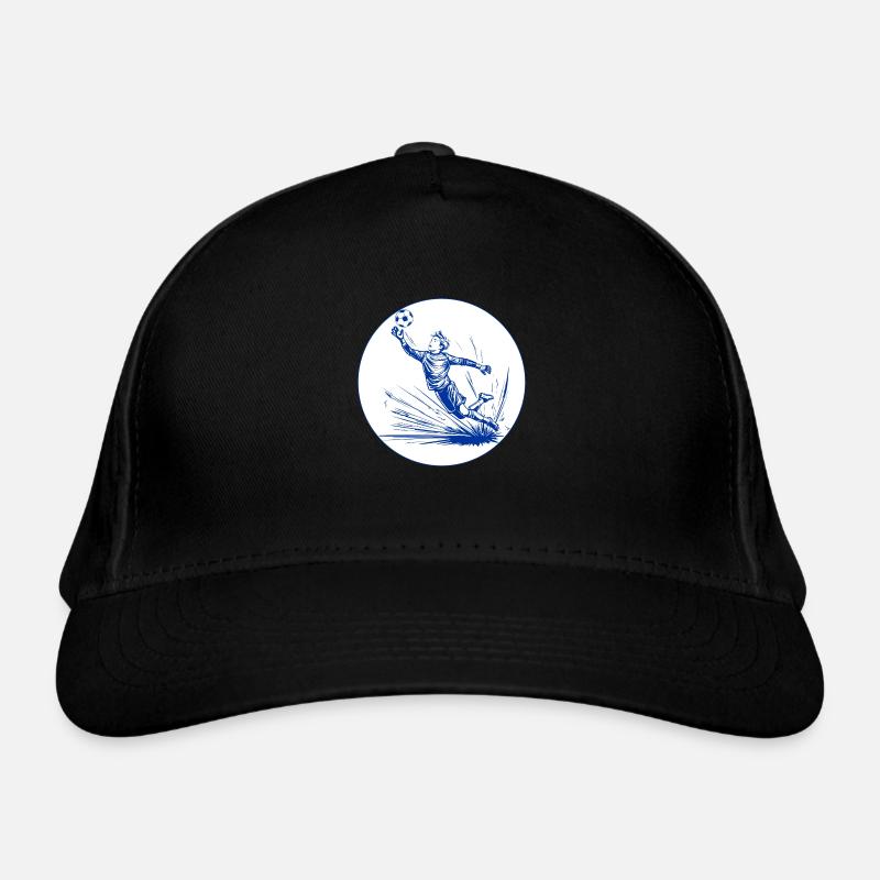 Gardien de but (bleu et blanc) Casquette classique bio