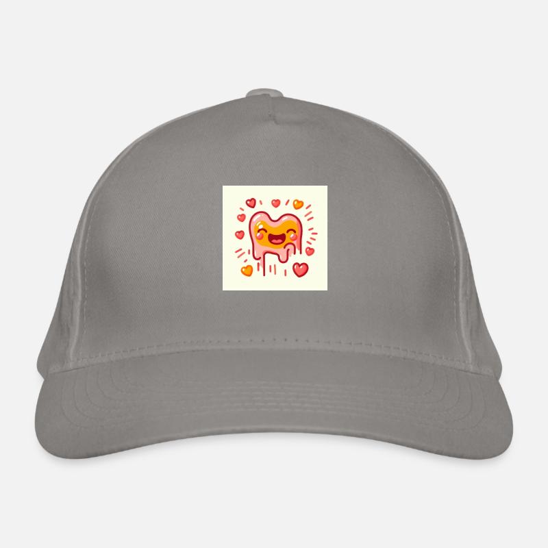 Splashed Icy Heart Organic Baseball Cap
