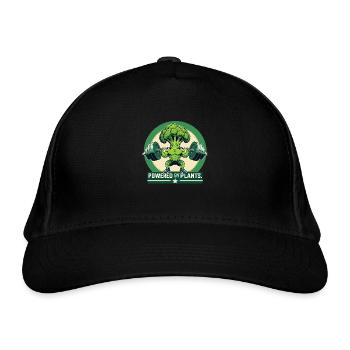Alimenté par des protéines – Fun Fitness Brocoli - Casquette classique bio - noir - Devant