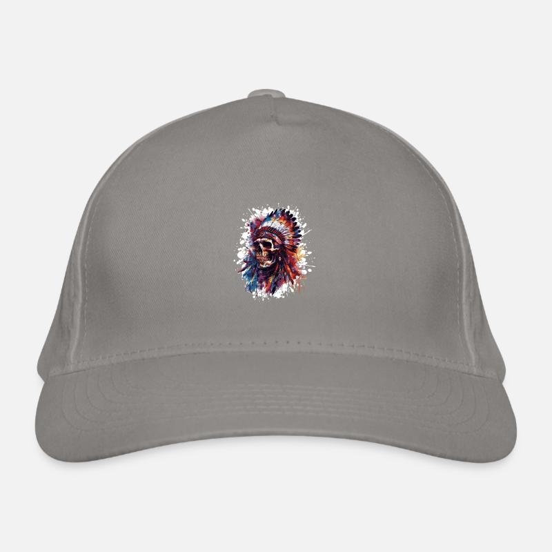 Indianer Totenkopf Bio-Baseballkappe
