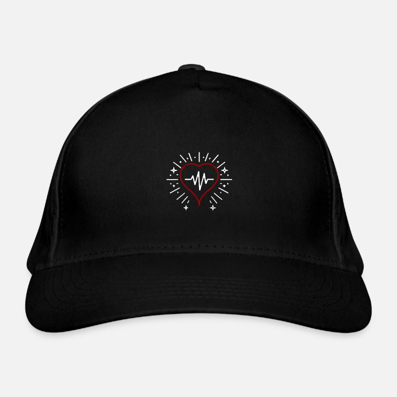 Träumerhertz Logo weiss Bio-Baseballkappe