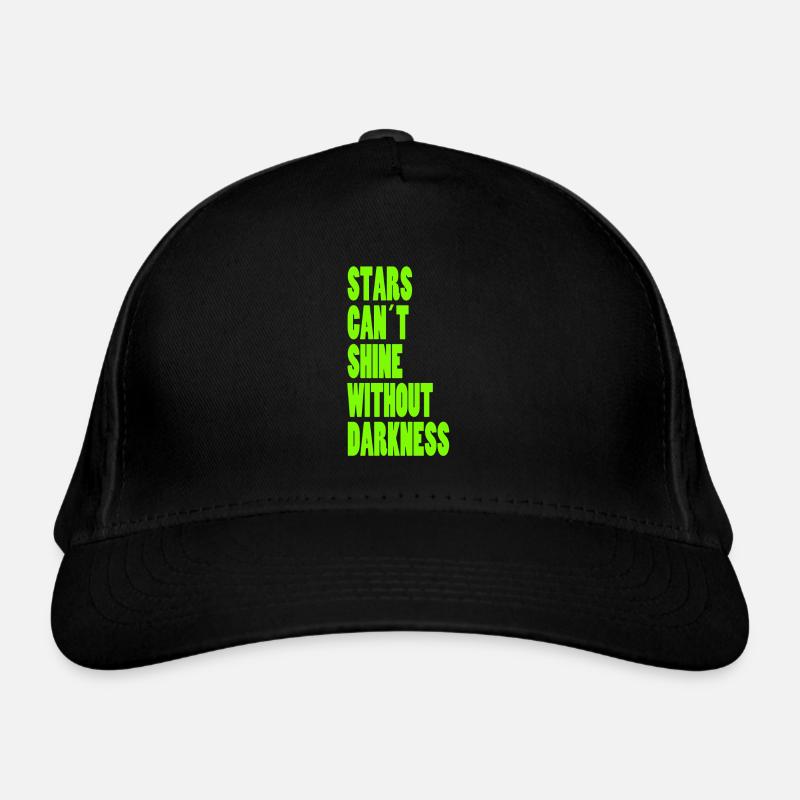 STARS CAN'T SHINE WITHOUT DARKNESS - NEON GREEN Organic Baseball Cap